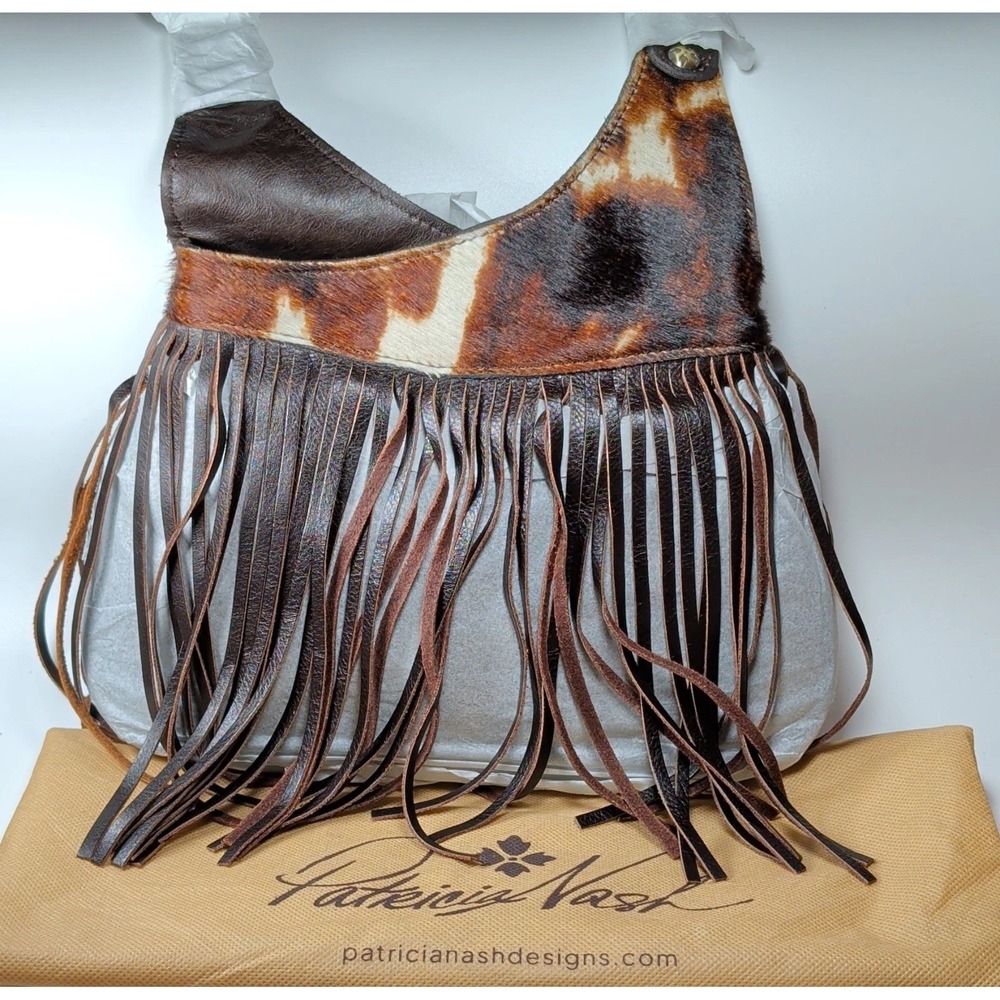 Patricia Nash Premia Cavallino Cowhide Fringe Bag NWT + Dust Bag